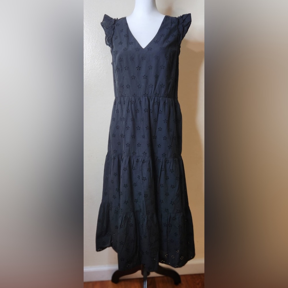 J.Crew Factory Cotton Eyelet Midi Dress